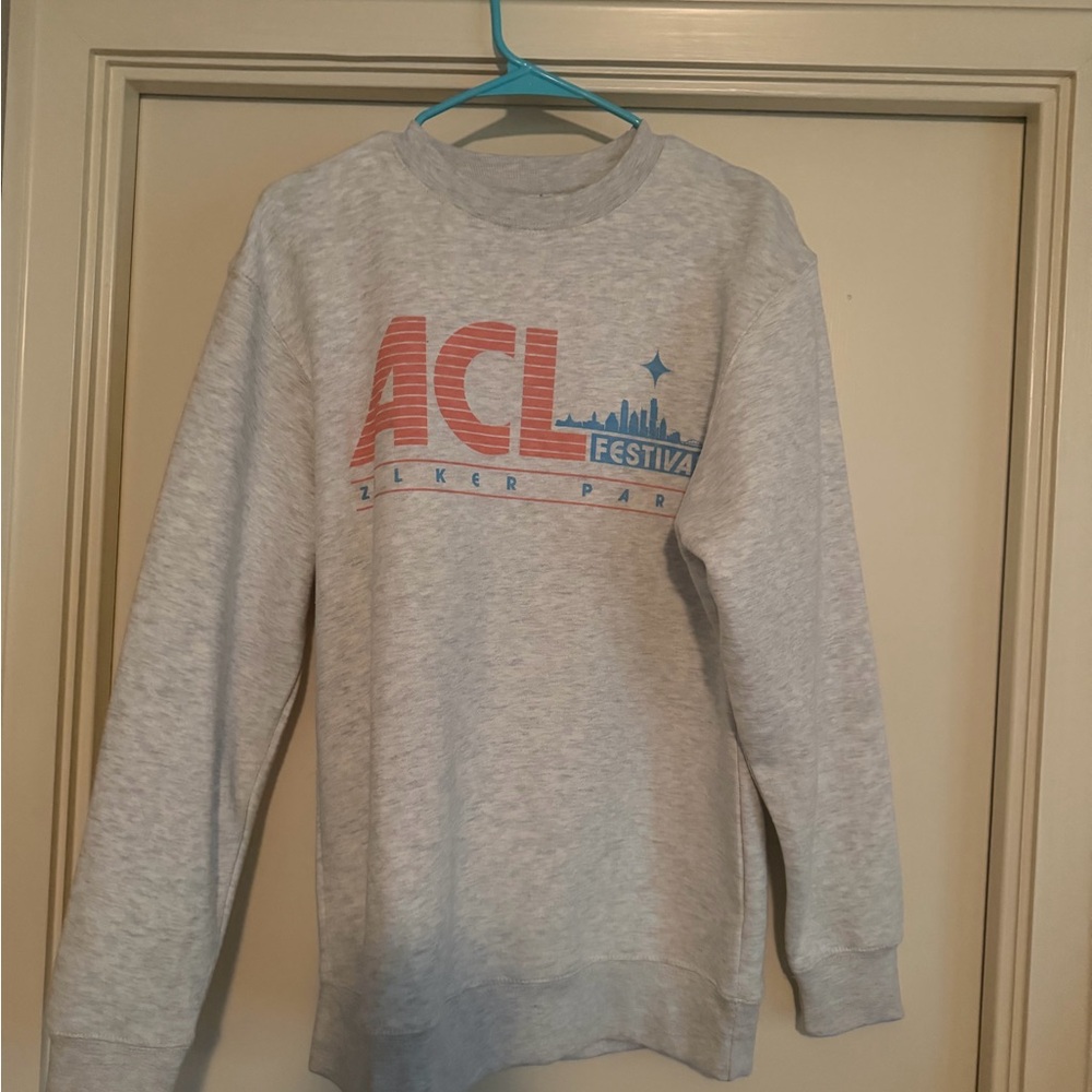 Graphic Crewneck Sweatshirt - Light Gray